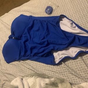 Blue One Piece Bathing Suit